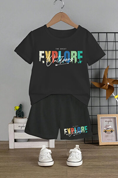 MYADA Explore Друкований дитячий комплект з 2 предметів - сорочка з коміром-с...