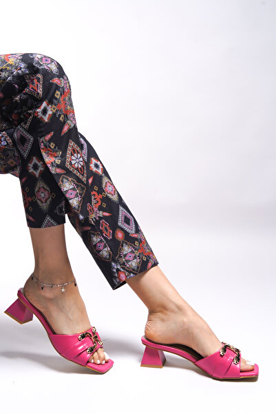 Riccon Γυναικείες παντόφλες με τακούνι Fuchsia Kiavriah -001211