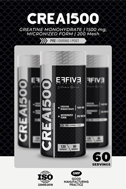 Effive Nutrition Crea1500 Kreatine Monohydrate 120 Kapsül