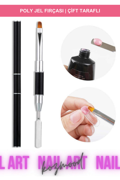 KozMood Tırnak Desen Fırçası | Kalıcı Oje, Protez Tırnak Nail Art Fırça Seti