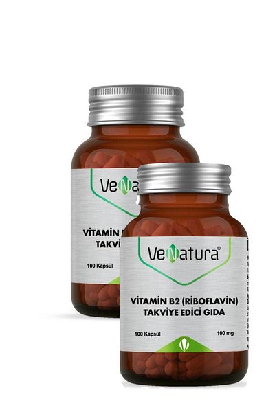 VeNatura Vitamin B2 Riboflavine - 100 mg Capsules x 2 Pieces