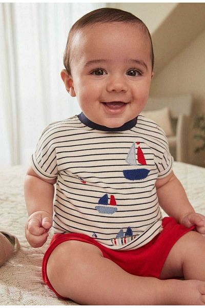 Next Baby Ship Patterned 100% Cotton Set - Lower and Upper Set