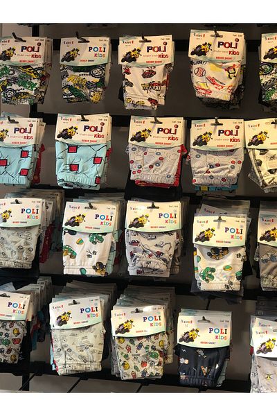 POLI Children's Patterned Lycra Boxers 3 Pcs
