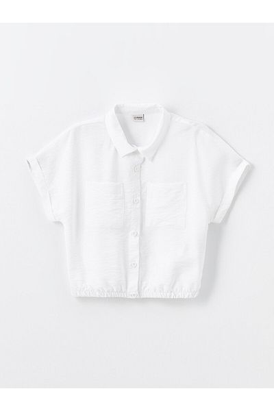 LC Waikiki Cămașă Crop pentru fetiță - Mânecă scurtă de bază