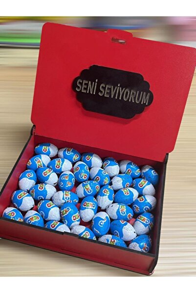 Nostaljik Lezzetler Ozmo Mini Yumurta ( 35 Adet ) Seni Seviyorum Yazılı Kırmı...