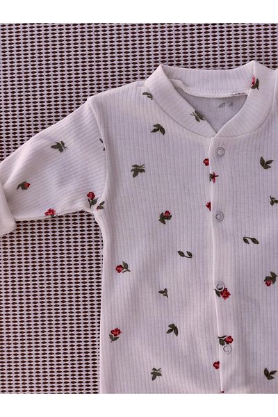 TiniMiny Kİds Tulip Patterned Footed Jumpsuit