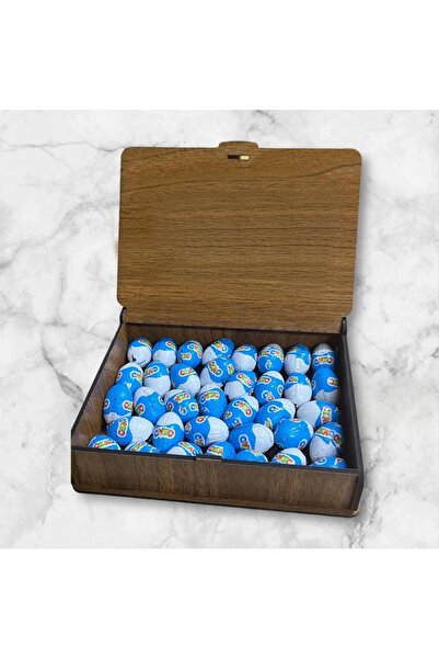 Nostaljik Lezzetler Ozmo Mini Yumurta ( 35 Adet ) Ahşap Hediye Kutusu Sevdikl...