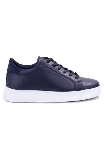 Hammer Jack 10223040 Swit Navy Blue - Orthopedic Casual Men's Leather Shoes