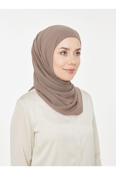 Melodi Scarf Mink Hijab Practical Pipe Bonnet Ready Made Chiffon Women's Shawl