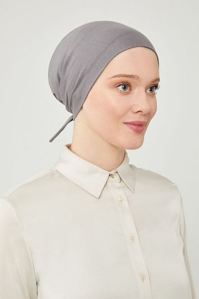 Melodi Scarf Dark Gray Women's Hijab - Large Volume, Large Size XL Bonnet