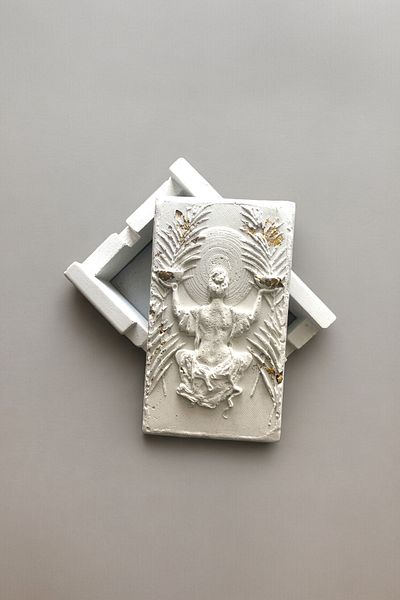RocArt Home Σειρά Zodiac Libra Libra - Τασάκι από σκυρόδεμα και επιγραφή από χρυσό φύλλο