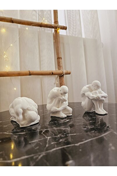 DNZ DEKOR 3'Lü Düşünen Adamlar & Dekoratif Obje & Biblo