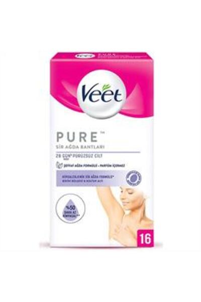 Baby ( KİL MASKESİ HEDİYE ) Veet Pure Bikini&Koltuk Altı Bölgesi 16lı Ağda Ba...