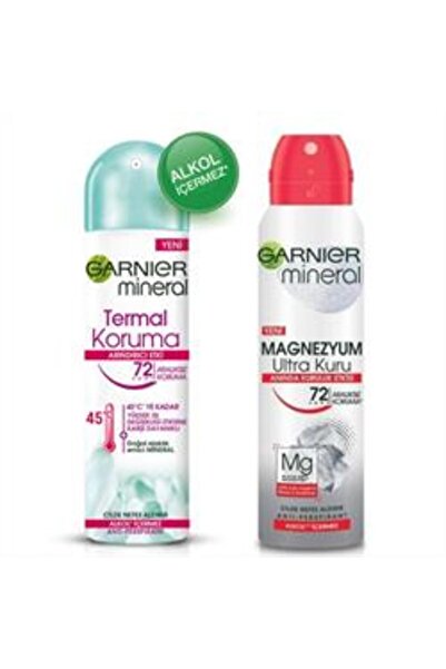 Garnier ( KİL MASKESİ HEDİYE ) Garnier Mineral 2'li Deodorant Seti ( 1 ADET )