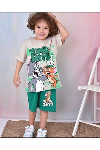 öykümgaleria Tom and Jerry Boy's Summer Shorts Set