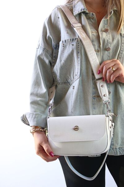 Just Polo Large Size Knitted Detailed Daily 4 Compartment Women's Shoulder Ba...