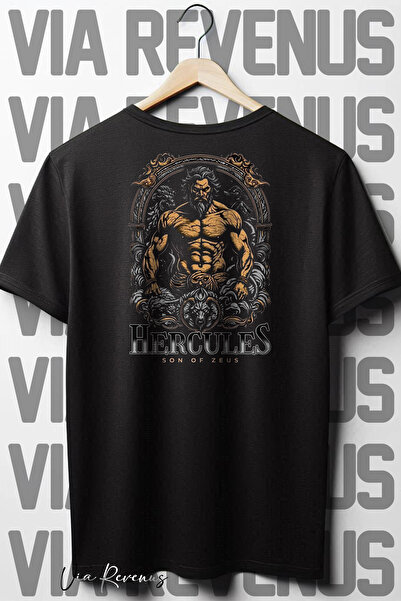 Vordevia Hercules ranac Štampano - okrugla kragna Oversize kroj crna T-shirt