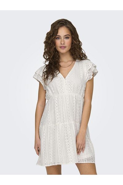 ONLY V-Ausschnitt, Regular-Cut, Kurtes Kleid