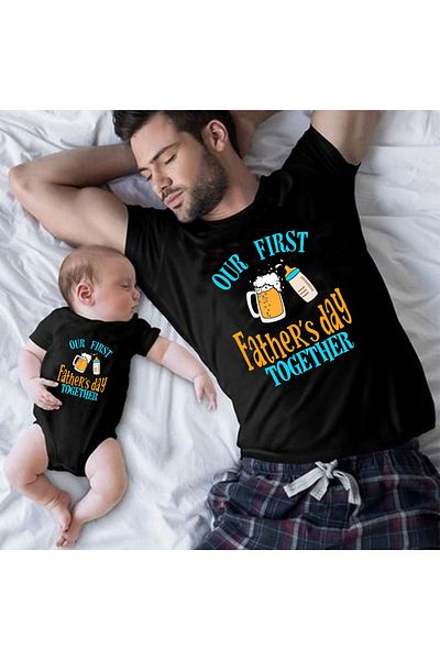 venüsdijital Tricou Prima Ziua Tatălui Împreună - Plug și cadou pentru body, 1 ochi