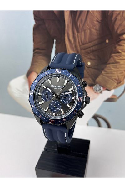 Lee Cooper Navy Blue Men's Sports Wristwatch - 5 ATM Waterproof