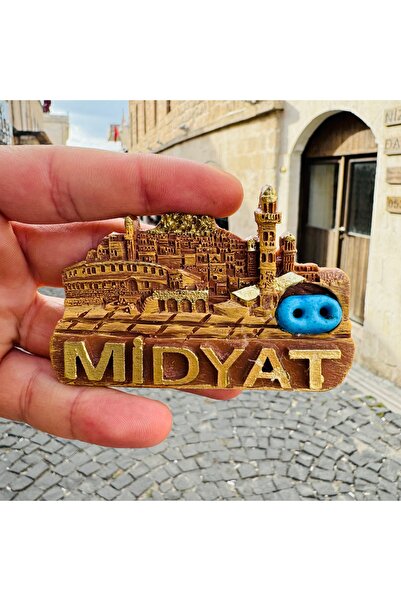 Genel Markalar Midyat Yazılı Süryani nazarlıklı Buzdolabı Magnet