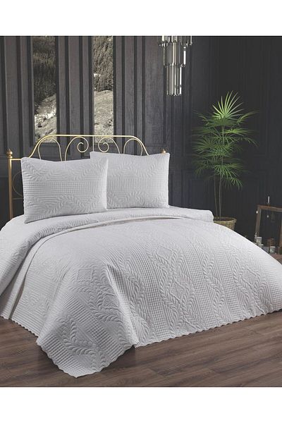 Bikaya Home Double Microfiber Bedspread - Quilted Design