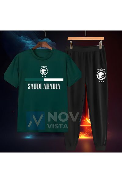 Biy Store Saudi Arabian National Football T-Shirt - Women's and Men's Unisex T-Shirt and Sweatpants Set