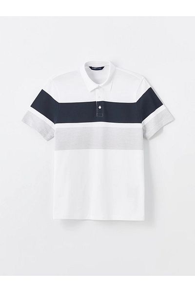 LC Waikiki LCWAIKIKI - Men's Striped Short Sleeve Polo Collar T-Shirt