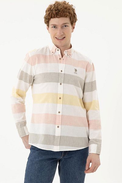U.S. Polo Assn. Ανδρικό υφαντό πουκάμισο - Χαλαρή εφαρμογή και κομψό σχέδιο