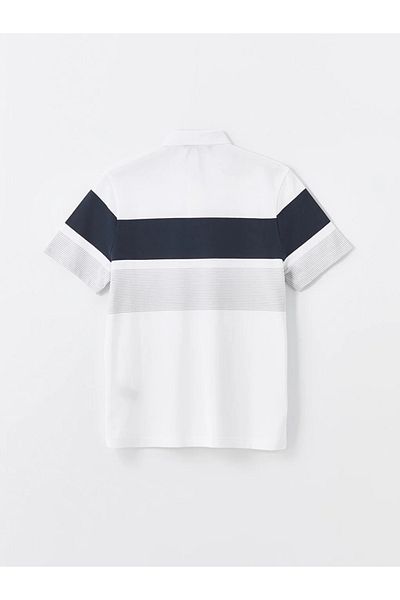 LC Waikiki LCWAIKIKI - Men's Striped Short Sleeve Polo Collar T-Shirt
