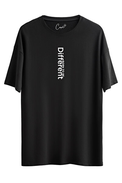 Çapıt Μαύρο μπλουζάκι με στάμπα 100% βαμβακερό