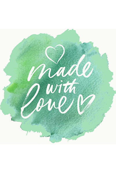 Pera Autocolant rotund scris „made With Love” / Etichetă 4 Cm 72 Bucăți