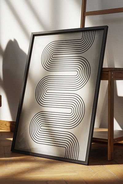 Postifull Frameless Poster Abstract Nordic Series, Nordic Painting, Wall Poster, Hd Printing, Thick Archival