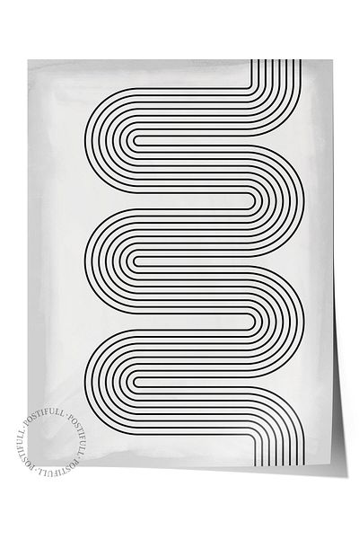 Postifull Frameless Poster Abstract Nordic Series, Nordic Painting, Wall Poster, Hd Printing, Thick Archival