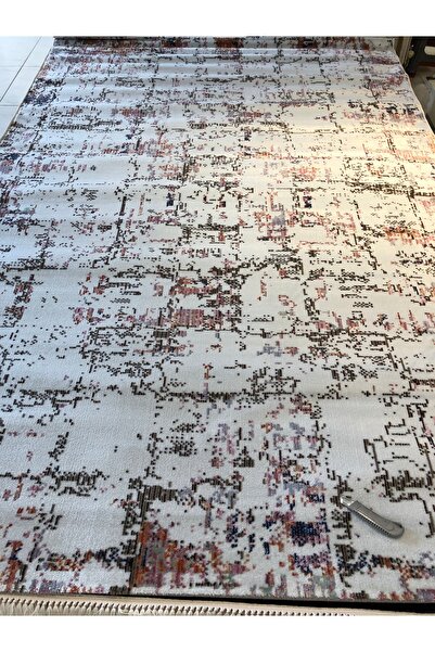 Padişah Bahariye Halı Seher 8659 Taba Beyaz Mavi Kampanyalı Halı Stok Sonu Fırsat Ürünü Salon Halısı