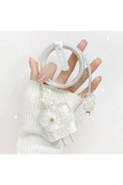 DÖFİER Iphone 18w/20w Uyumlu Şarj Aleti Kılıfı Kablosu Örme Aparatı Toparlayı...