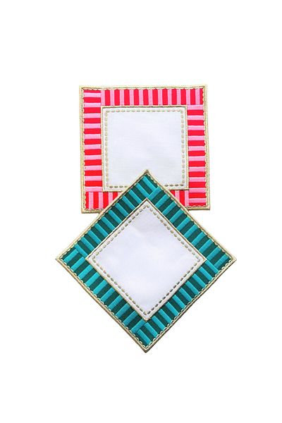 ge living Candy Series - Pink and Green Cocktail Napkin (2 Pieces)
