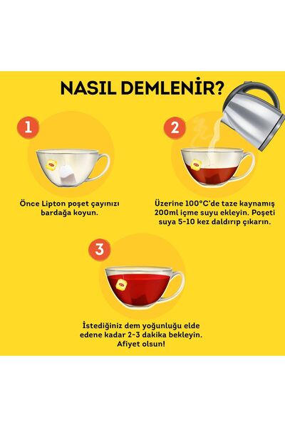 Lipton Yellow Label Bardak Poşet Çay 100'lü