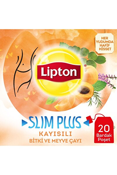 Lipton Bardak Poşet Çay -Slim Plus Kayısılı 2'li Paket