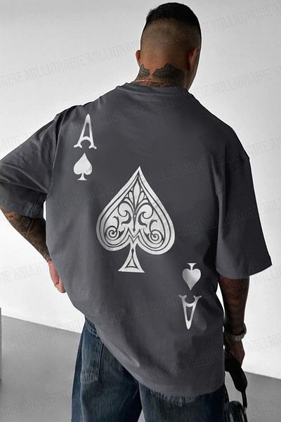 Teenage Millionaire Ανδρικό μπλουζάκι Spade As Printed Smoked Oversize