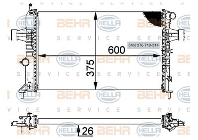 BEHR RADIATOR ASTRA-G 1.4I 16V 1.6I 16V AC CONDITIONER EGP - 8MK376710314