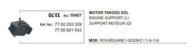 Üçel MEGANE-I SCENIC-I77022533397700801543 - MOTOR MOUNT LEFT 10457 R19 Set