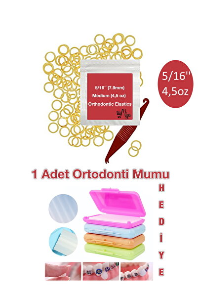 Miya-etic Diş Teli Lastiği 5/16 4,5oz Medium 7,9mm-ağıziçi Lastik-ortodonti Lastiği-