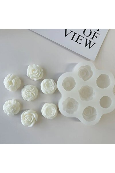 arıca pazarlama şakayık gül mum silikon kalıbı , çoklu şakayık mum silikon kalıbı mini boy