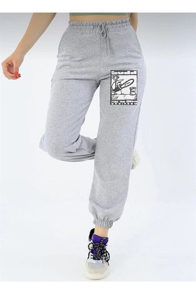 LAND MODA LUNAVISTA Women - Anime Chainsaw Man Jogger Φούτερ με ελαστική μέση