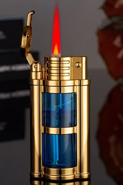 İŞTE BU Metal Şeffaf Görünür Çakmak Tasarımı Rüzgar Geçirmez Çakmak