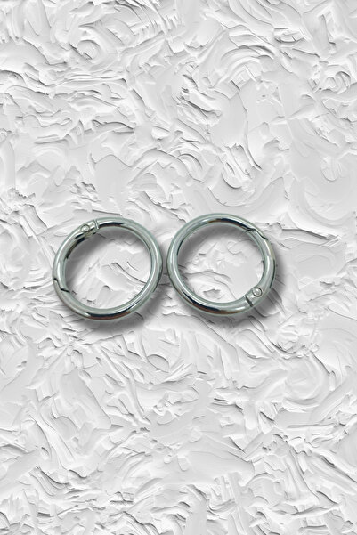 Esil Ticaret Spring Ring 3 Cm Silver 1 Pair