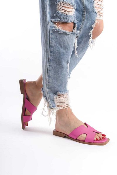 ERNİLA Genuine Leather Women's Slippers - Comfortable and Stylish