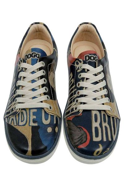 Dogo Women's Vegan Leather Black Sneakers - Ambassadeurs Design