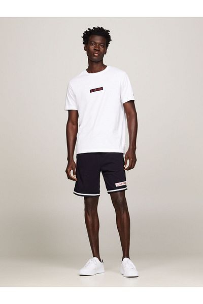 Tommy Hilfiger Erkek Kısa Kol Normal Bisiklet Yaka Günlük Beyaz T-Shirt MW0MW34373-YBR